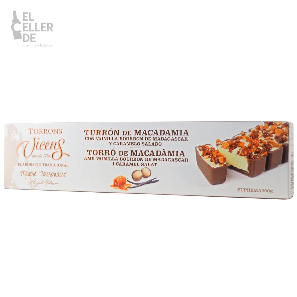 Turrón de macadamia con Vainilla Bourbon