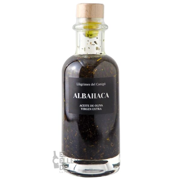 Aceite de oliva con albahaca Canigó El Celler de La Fontana