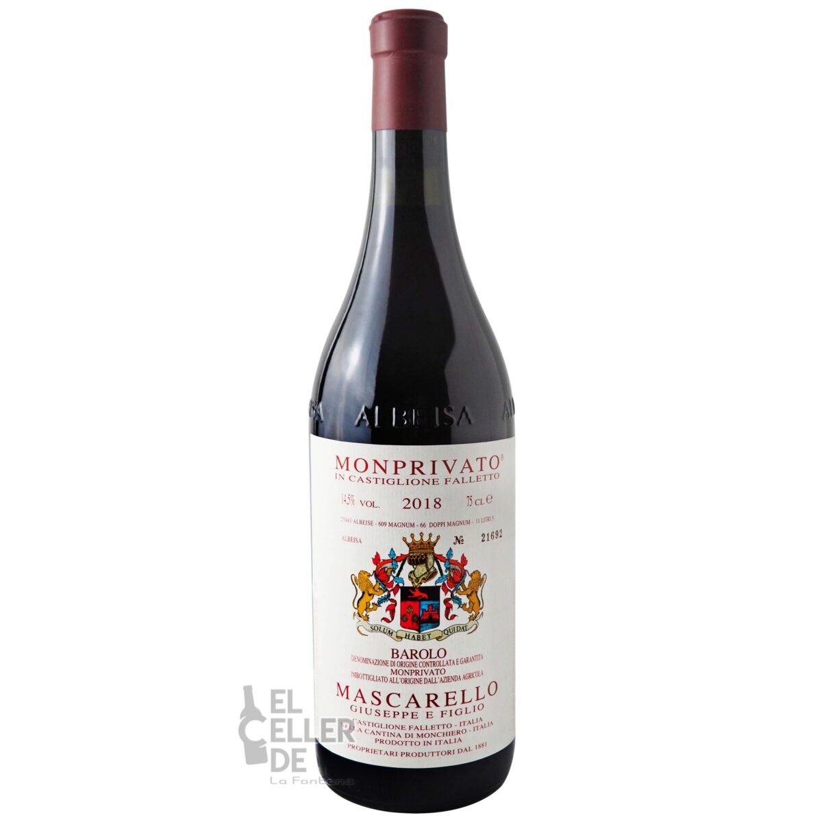 Giuseppe Mascarello Barolo Monprivato 2018 El Celler de La Fontana