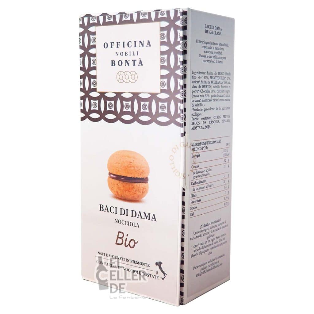 Baci di Dama Nocciola – galletas italianas gourmet bio