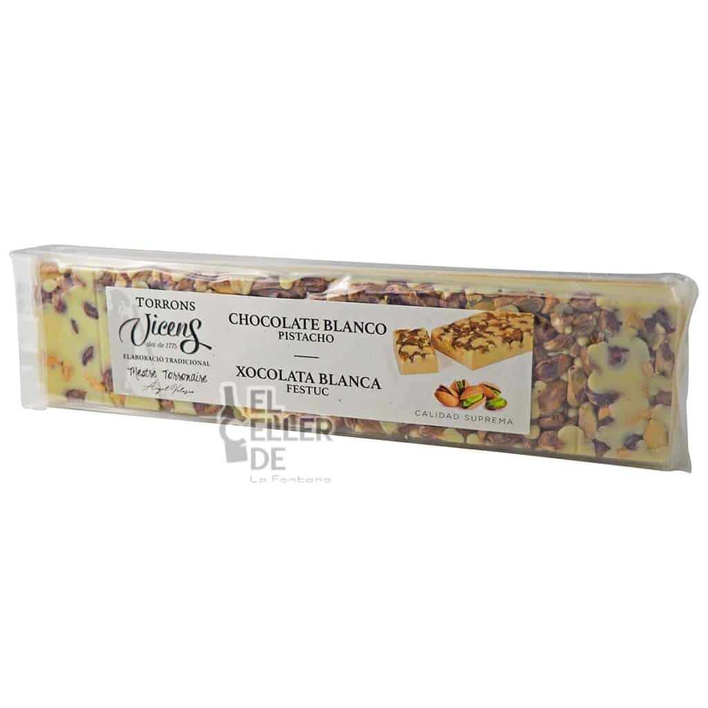 Turrón Chocolate Blanco con Pistacho gourmet 300g