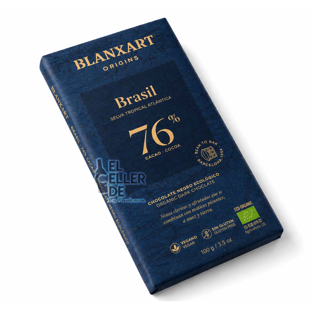 Chocolate Ecológico 76% cacao Brasil (100gr) gourmet El Celler de La Fontana