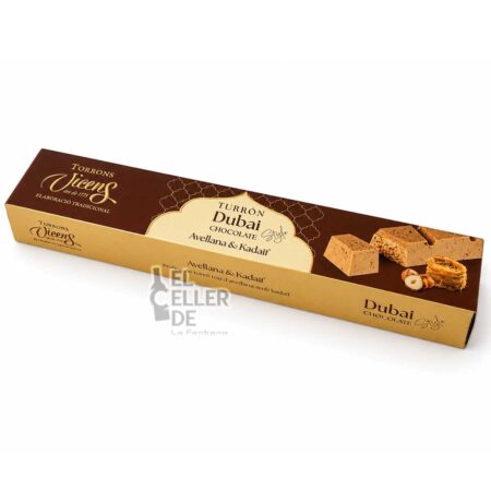 Turrón Dubai Vicens 200g gourmet con avellana y kadaif El Celler de La Fontana